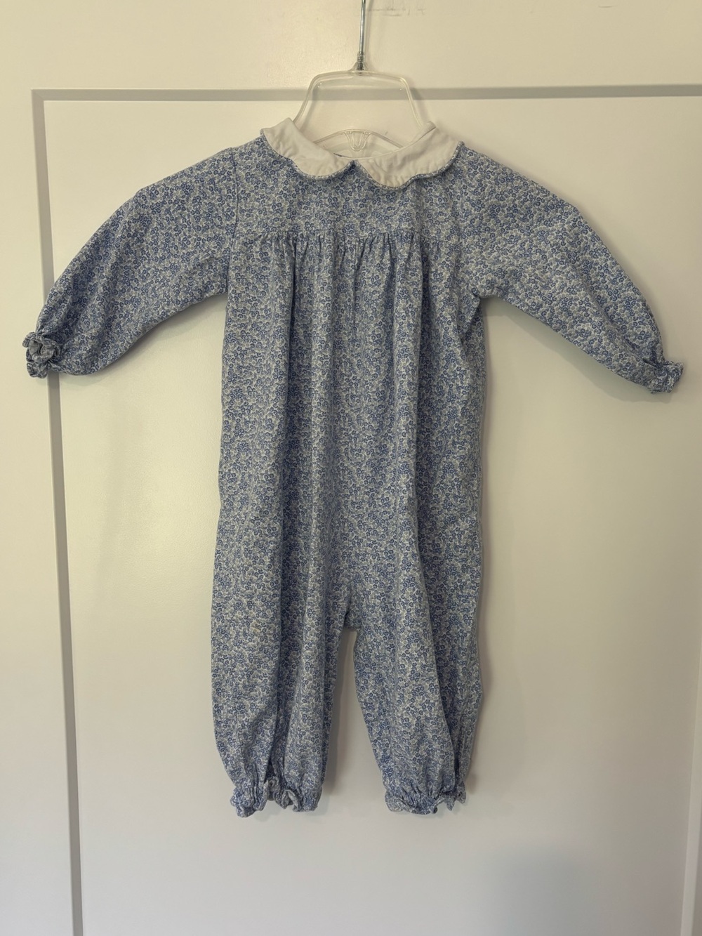 Anvy Kids Blue Cottage Floral Jumpsuit Romper 24 months